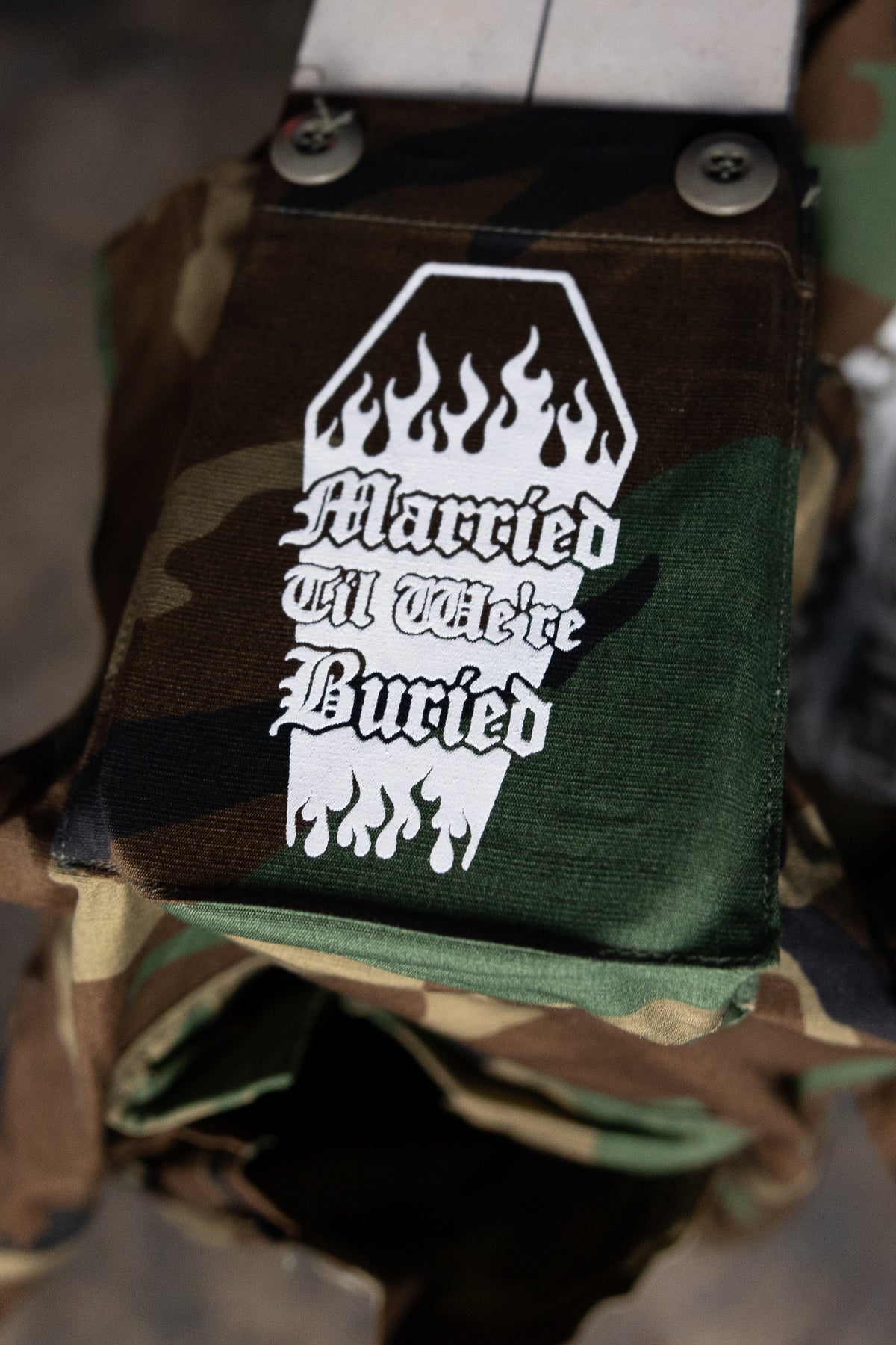 MARRIED TIL BURIED ARMY JACKET (large oversized fit)