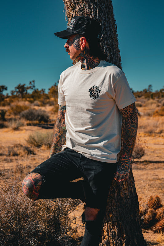 CREAM " FLAME ON " TEE