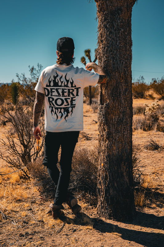 CREAM " FLAME ON " TEE