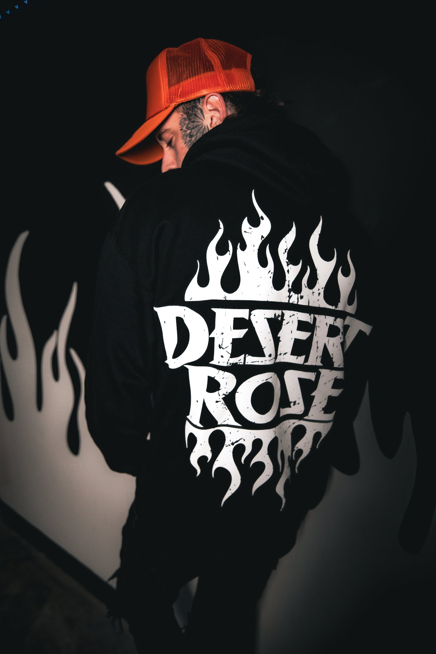 Black "Flame On" Hoodie