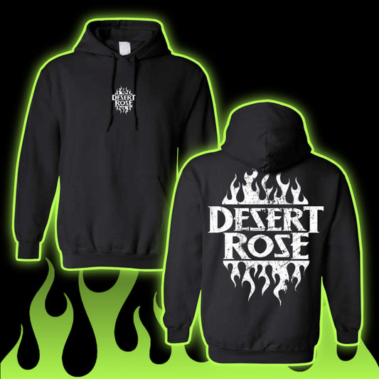 Black "Flame On" Hoodie
